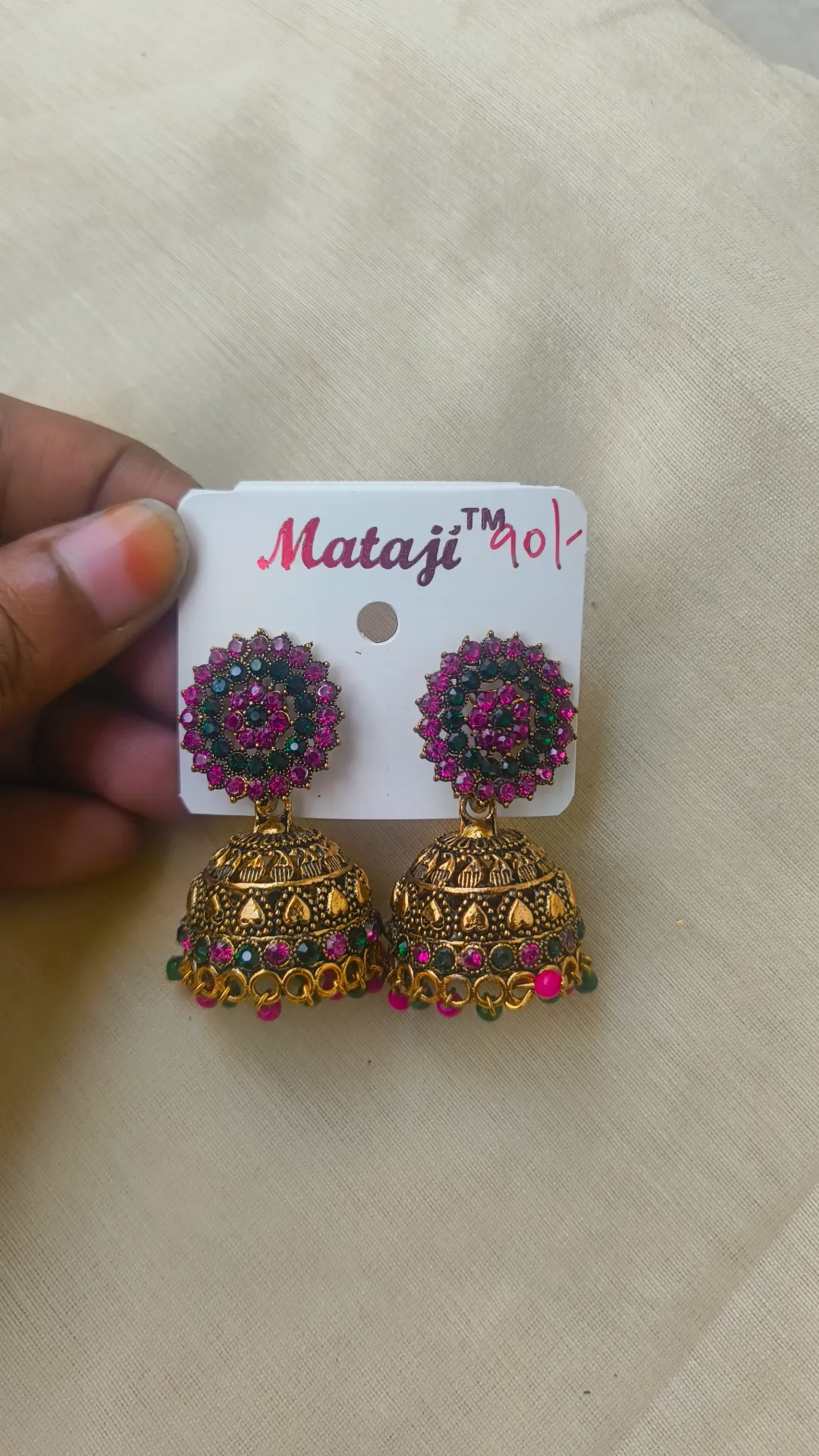 [SKU-045] Double Colored Jhumka [SKU-045]