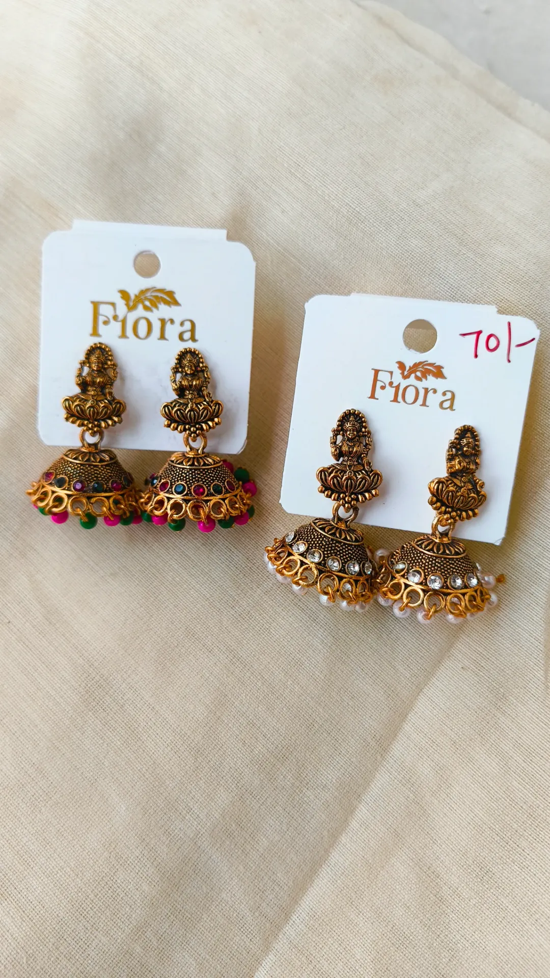 Lakshmi Jhumka [SKU-058] (White)